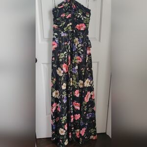 Floral Black Maxi Dress
